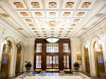 Stunning lobby with gold finishing